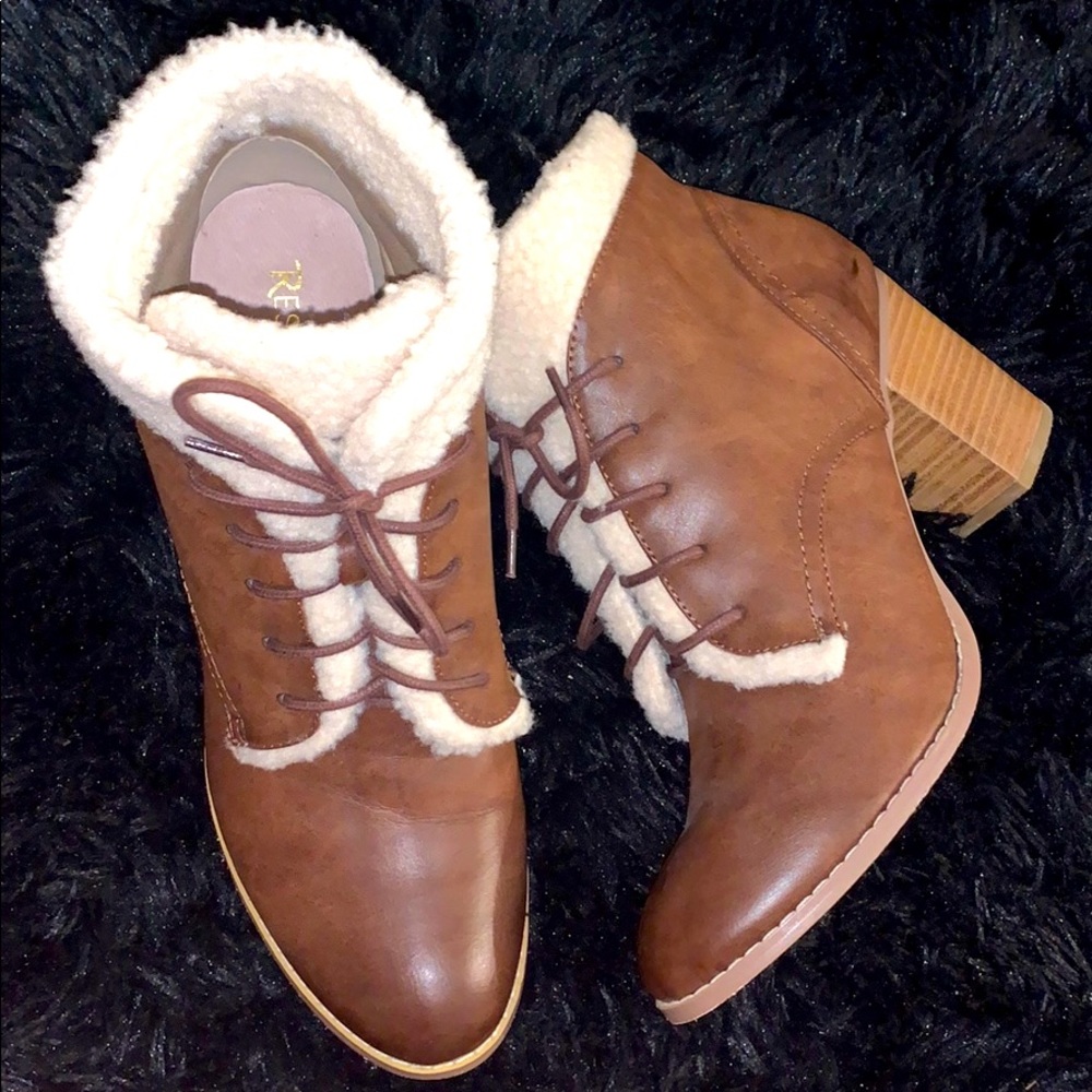 Fur booties